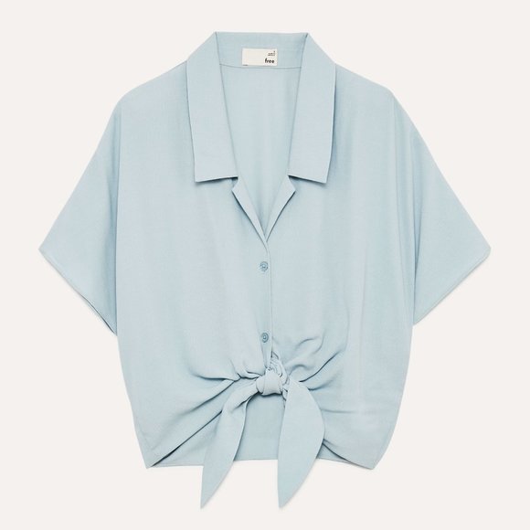 Aritzia Wilfred free Tie-Front Blouse - Picture 5 of 6